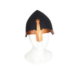 casque de chevalier avec protège nez noir