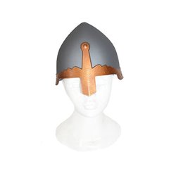 casque de chevalier avec protège nez gris