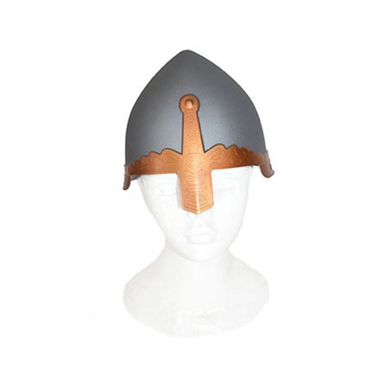 casque de chevalier avec protège nez gris