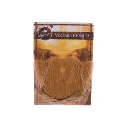 fausse barbe de gaulois viking marron 23cm