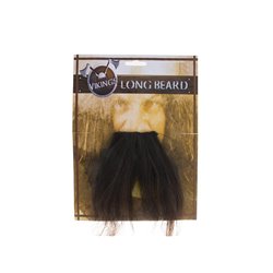 fausse moustache de gaulois viking noire longue 25cm