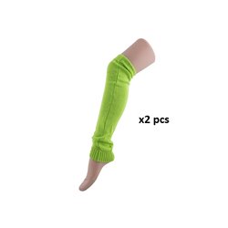 paire de jambière tricotée verte adulte 60cm