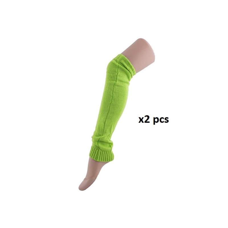 paire de jambière tricotée verte adulte 60cm