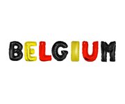 kit ballons aluminium tricolores "belgium" 7pcs 41cm