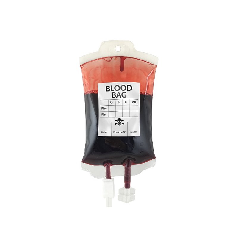 poche de faux sang plasma pour transfusion 220gr