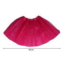 jupe en tulle tutu fuchsia à paillettes enfant 46cm