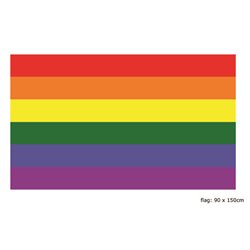 drapeau love parade arc en ciel 90x150cm