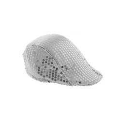 casquette à sequins argent adulte