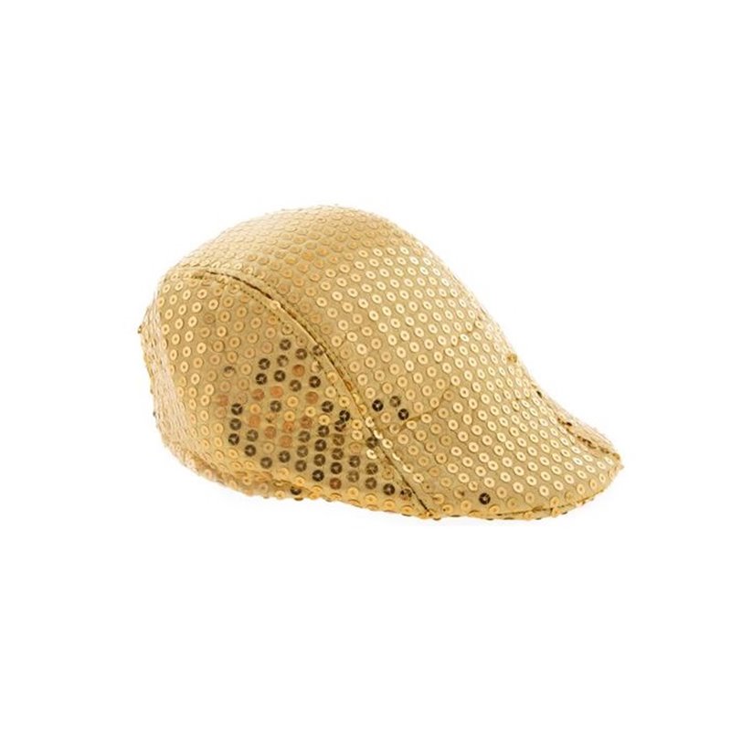 casquette à sequins or adulte