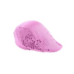 casquette à sequins rose adulte