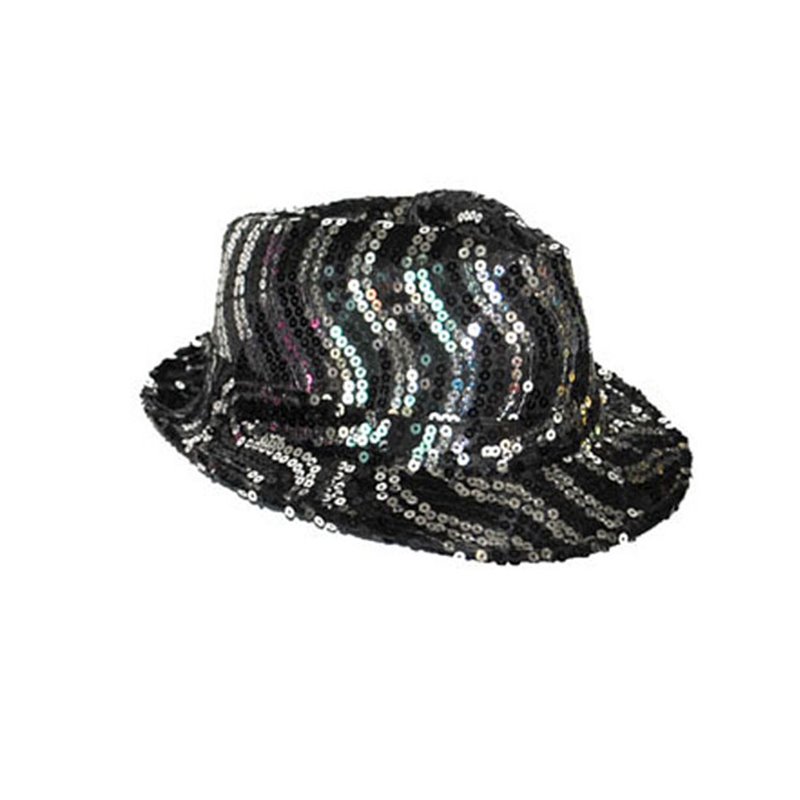 chapeau tribly à sequins ondulés argent