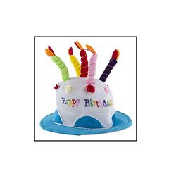 chapeau en mousse happy birthday bleu