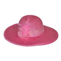 chapeau femme avec plumes rose