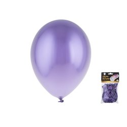 lot de 12 ballons latex chromé lilas 29x40cm