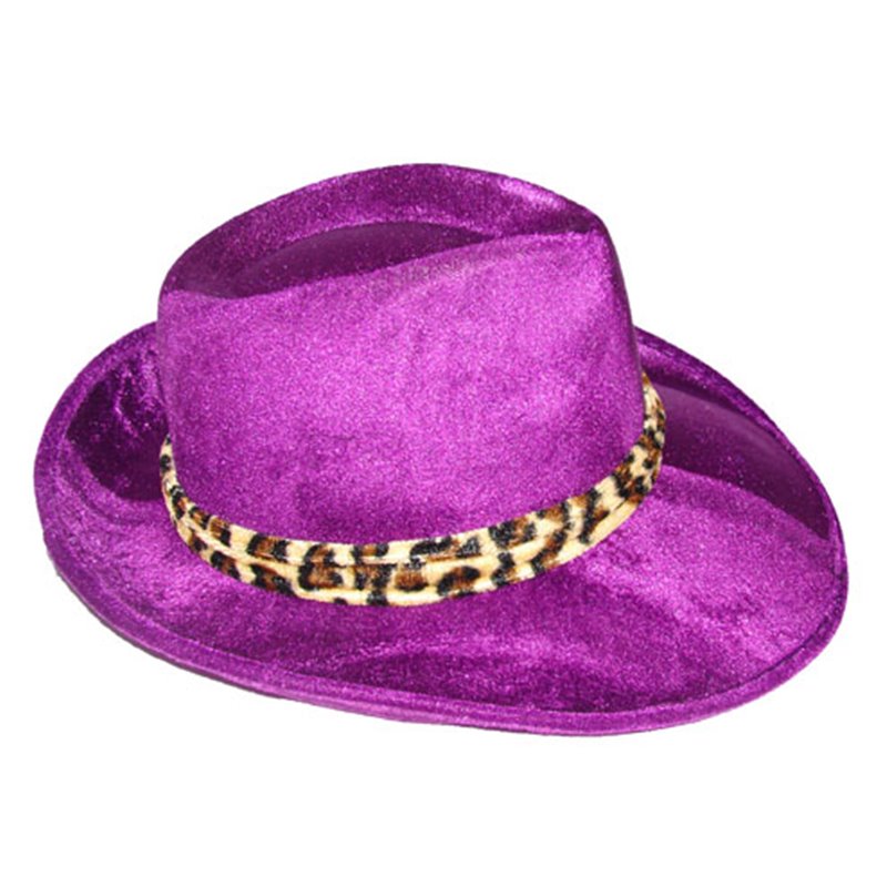 chapeau pimp fuchsia en feutrine