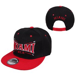 casquette snapback miami noir & rouge