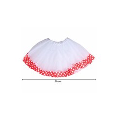 jupe en tulle tutu blanc avec bandeau rouge adulte 60cm