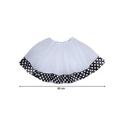 jupe en tulle tutu blanc avec bandeau noir adulte 60cm