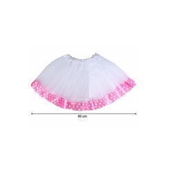 jupe en tulle tutu blanc avec bandeau rose adulte 60cm