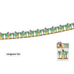 guirlande motifs hawaïenne/tahitienne avec palmiers 3m