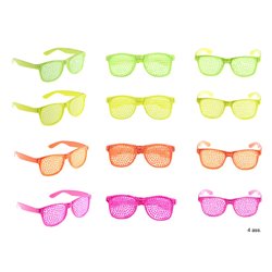 lunettes perles néon fluo orange