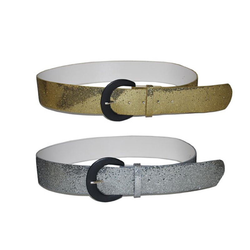 ceinture à paillettes argent