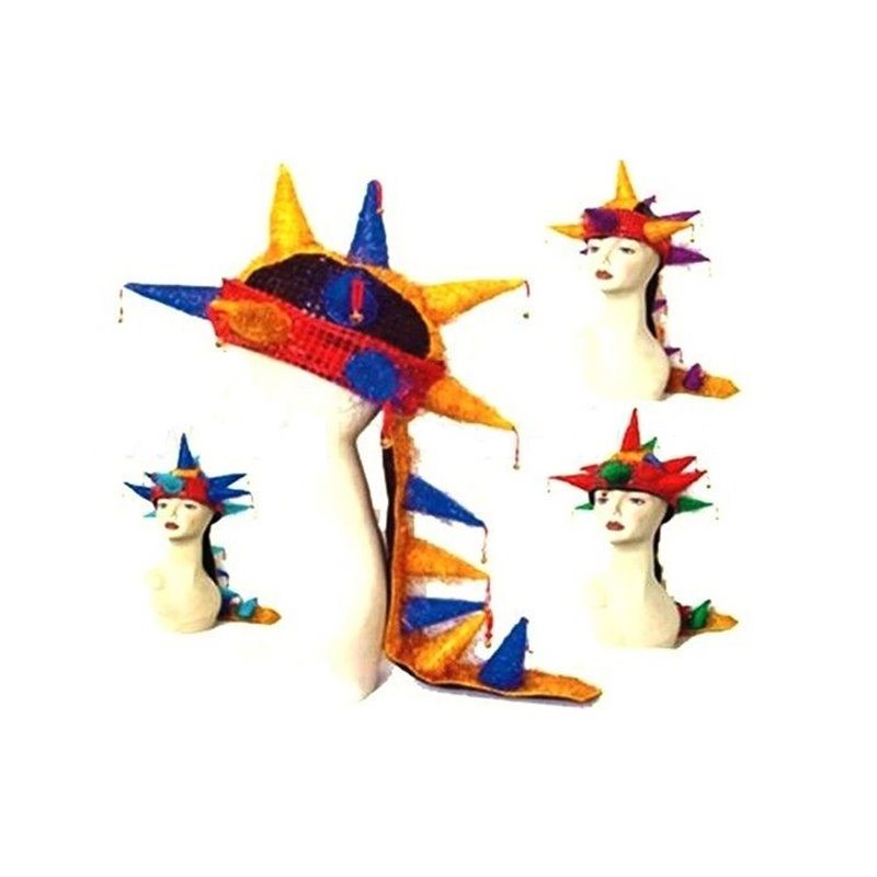 chapeau carnaval avec grelots multicolore 72cm