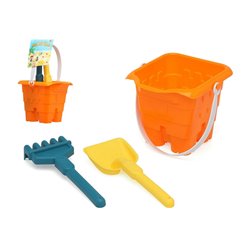 set de plage seau avec accessoires 3pcs