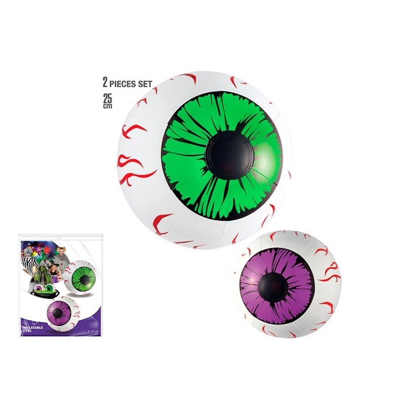 lot de 2 yeux gonflables 25cm