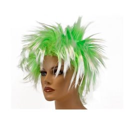 perruque cheveux ébouriffés vert