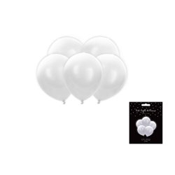 lot de 5 ballons led lumineux blanc