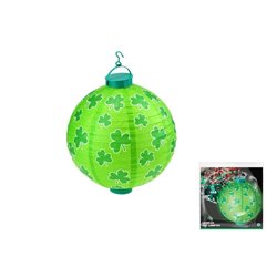 lanterne lampion led's motif "st patrick" vert 30cm