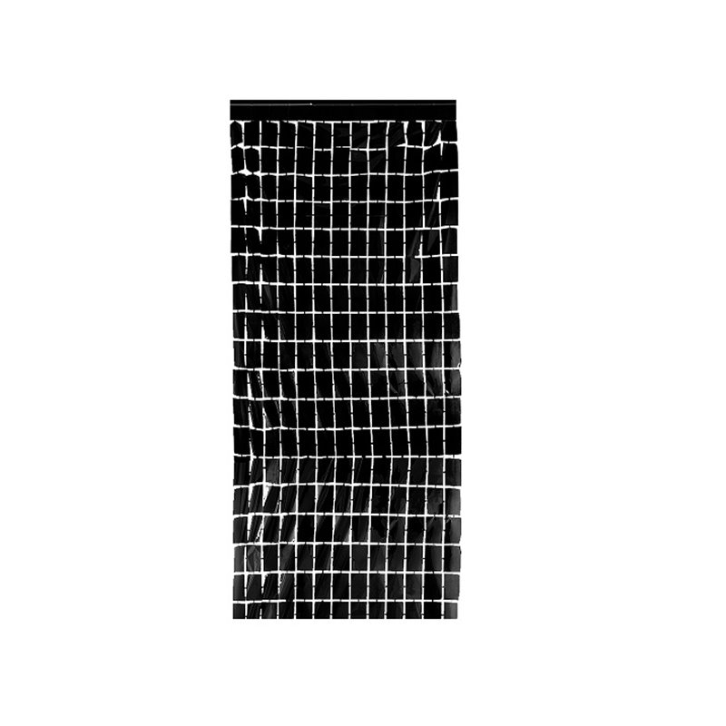 rideau de porte aluminium noir 2x1m