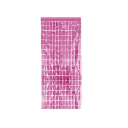 rideau de porte aluminium rose clair 2x1m