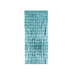 rideau de porte aluminium bleu clair 2x1m