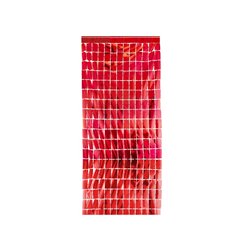 rideau de porte aluminium rouge 2x1m