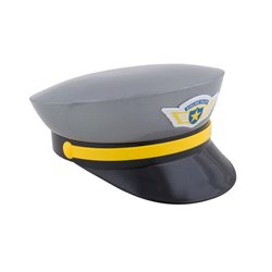 casquette rigide pilote grise 19x17cm