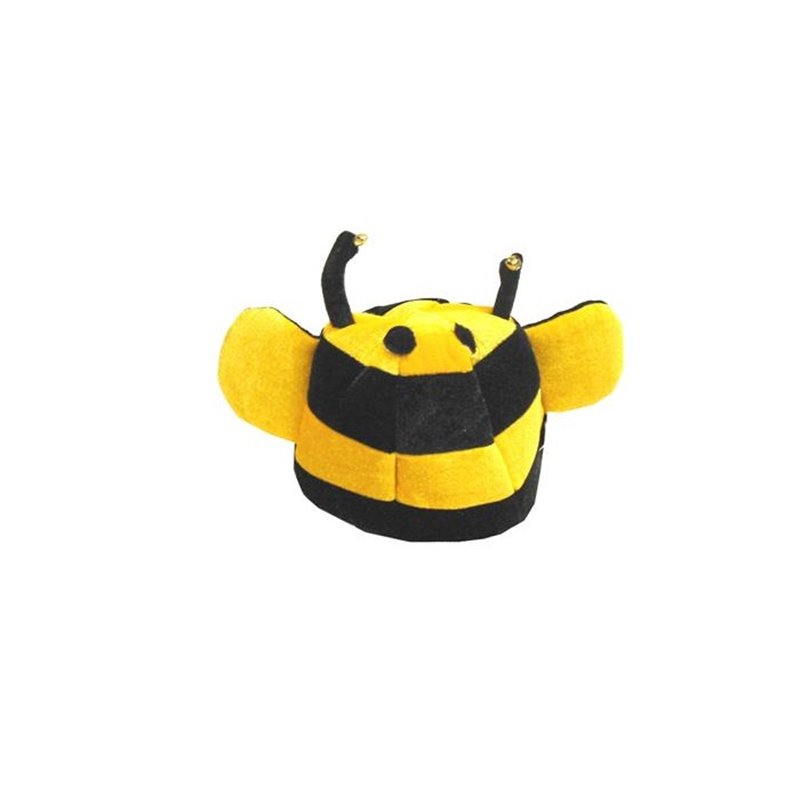 bonnet abeille jaune noir avec grelots