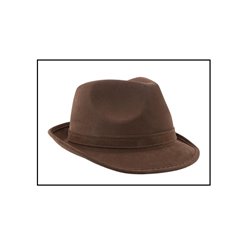 chapeau tribly imitation cuir marron