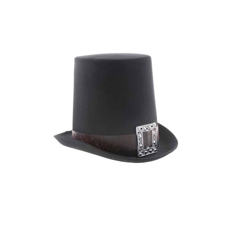 chapeau haut de forme steampunk noir 20cm