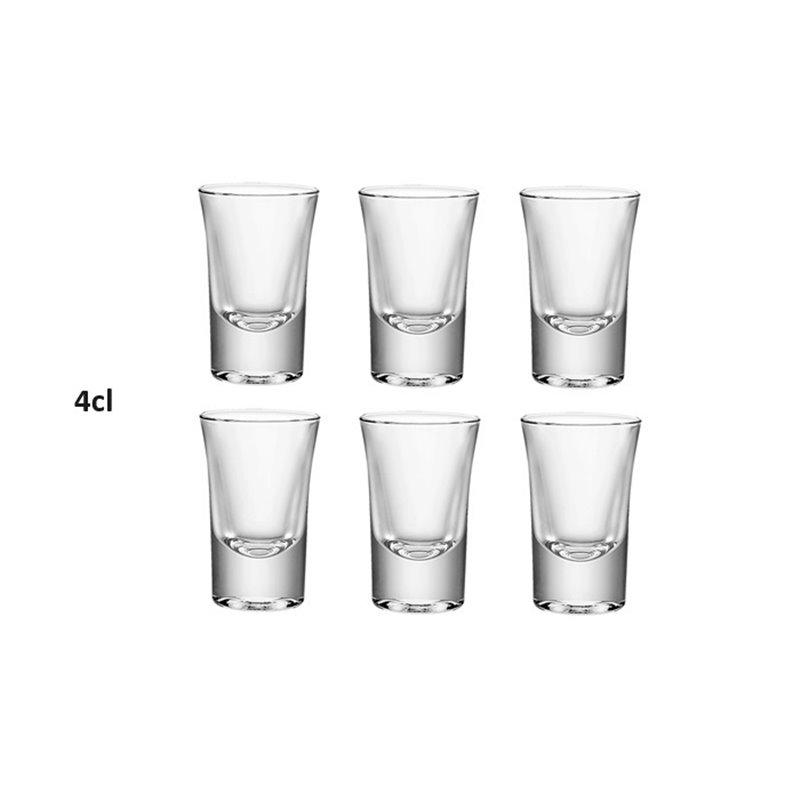 1x lot de 6 verres transparents pour rail shooter 4cl