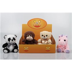 peluche animaux sauvages mix 17cm