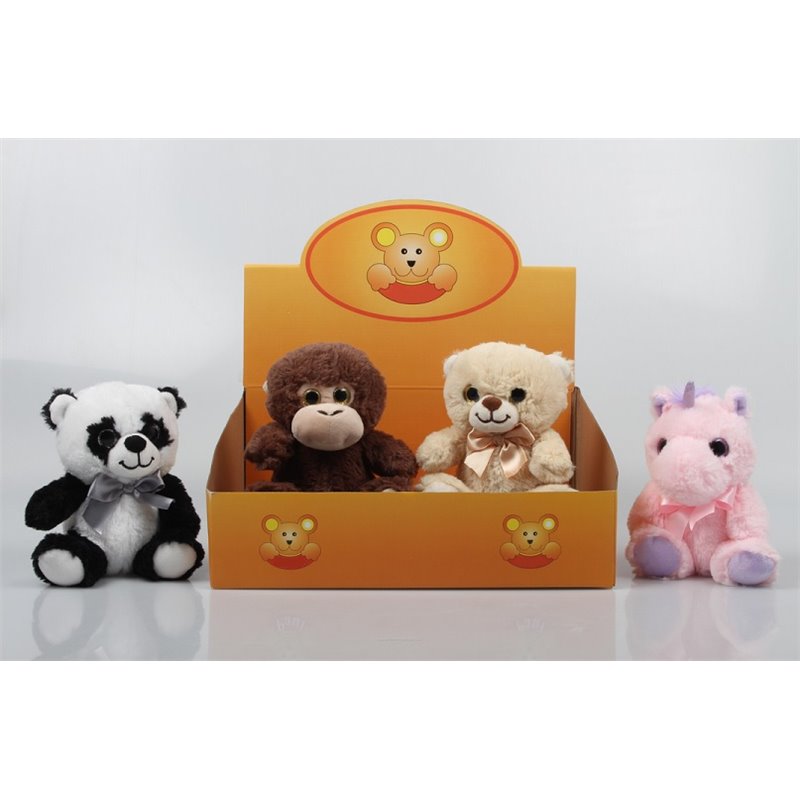 peluche animaux sauvages mix 17cm