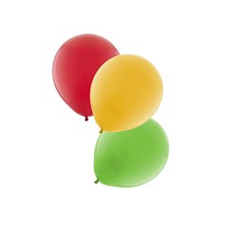 lot de 12 grands ballons vert jaune rouge 41cm