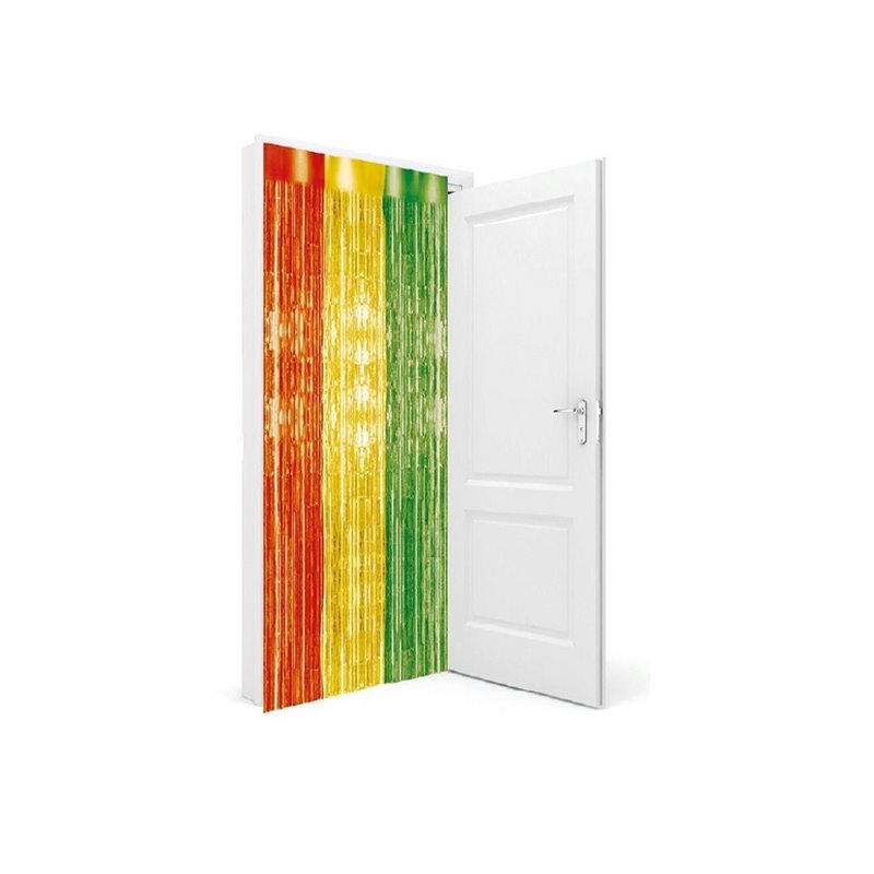 rideau de porte métallisé multicolore 2x1m