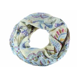 foulard tube grand modèle bleu & jaune