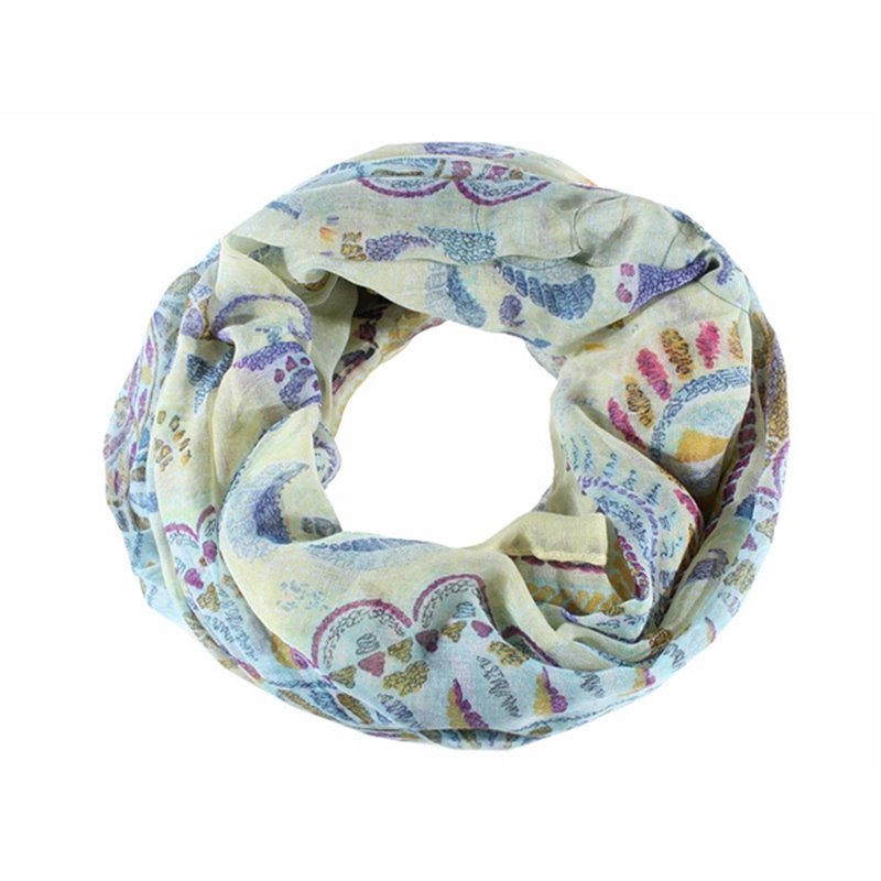 foulard tube grand modèle bleu & jaune