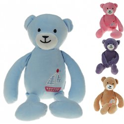 peluche ours avec motif bateau mix 38cm