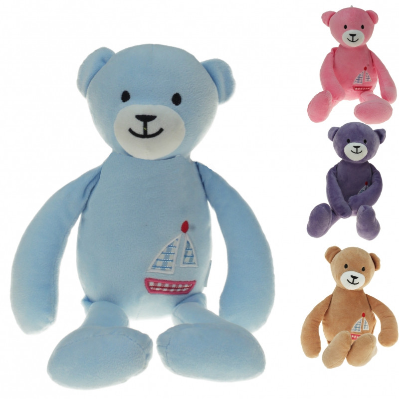 peluche ours avec motif bateau mix 38cm