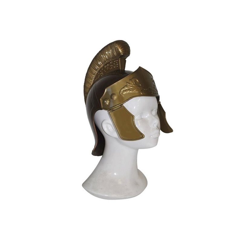 casque de romain marron et or adulte 25cm